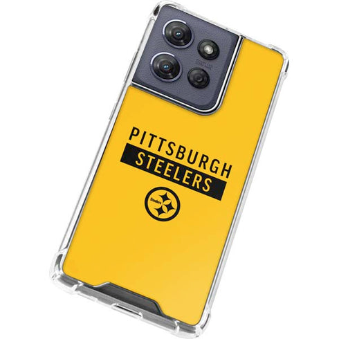 NFL Pittsburgh Steelers Yellow Performance Series Moto G Play 5G (2025) Clear Case